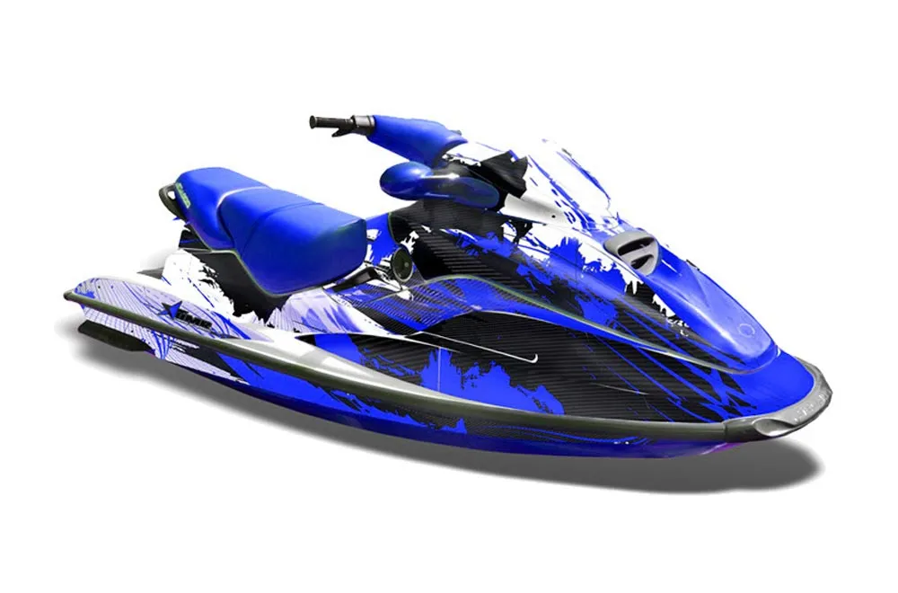 Sea Doo Bombardier GTX Siege Avant Jet Ski Graphic Kit 1996-1999 Carbon X Blue