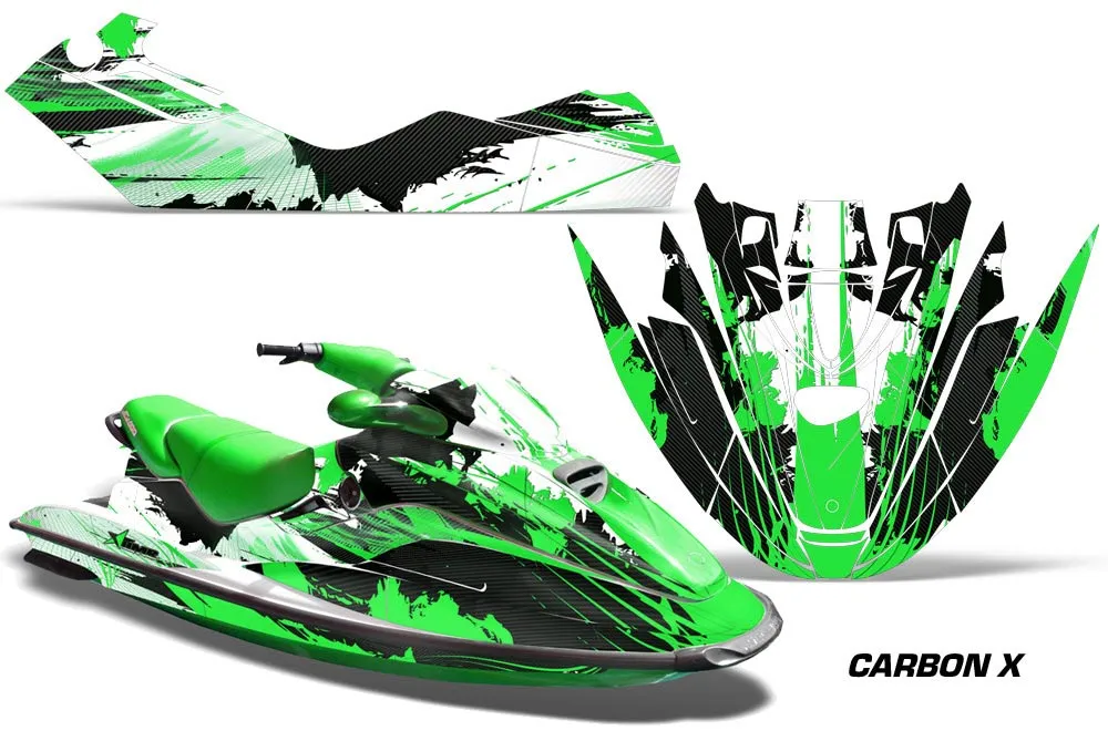 Sea Doo Bombardier GTX Siege Avant Jet Ski Graphic Kit 1996-1999 Carbon X Green