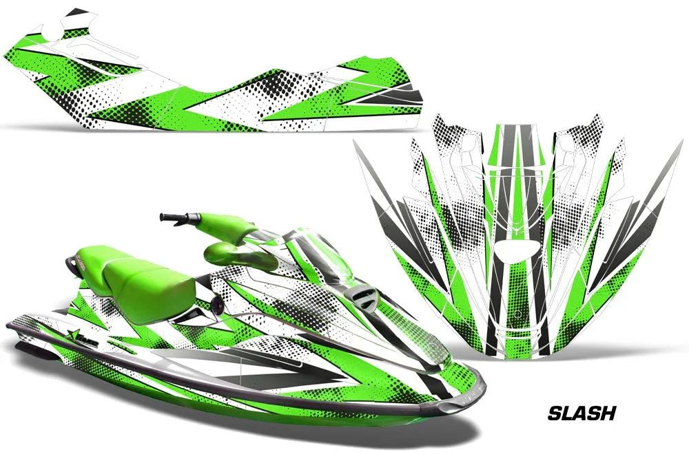 Sea Doo Bombardier GTX Siege Avant Jet Ski Graphic Kit 1996-1999 Slash Green