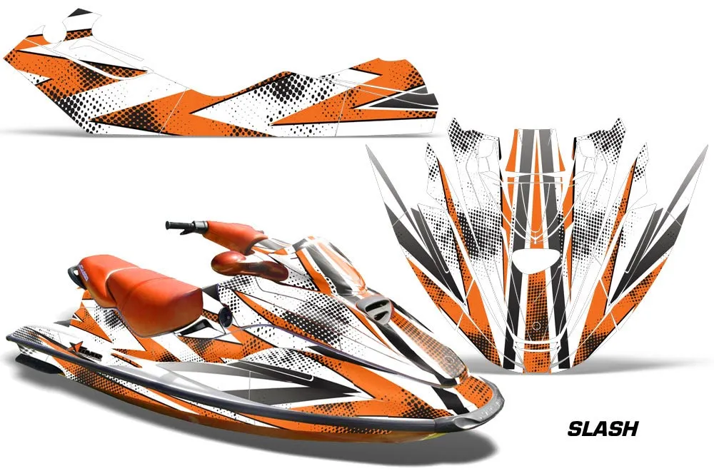 Sea Doo Bombardier GTX Siege Avant Jet Ski Graphic Kit 1996-1999 Slash Orange
