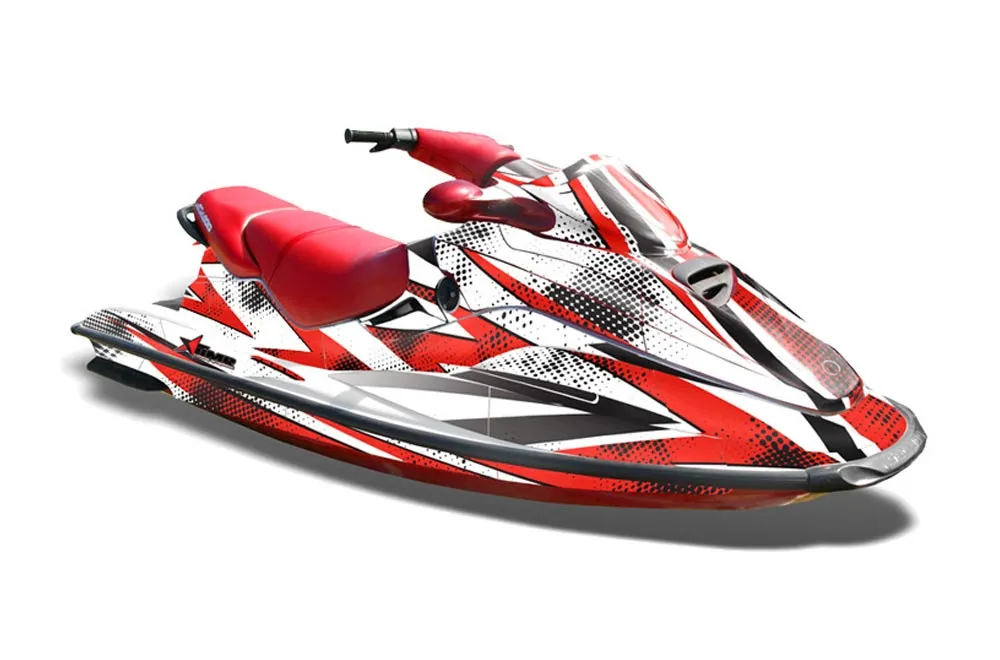 Sea Doo Bombardier GTX Siege Avant Jet Ski Graphic Kit 1996-1999 Slash Red