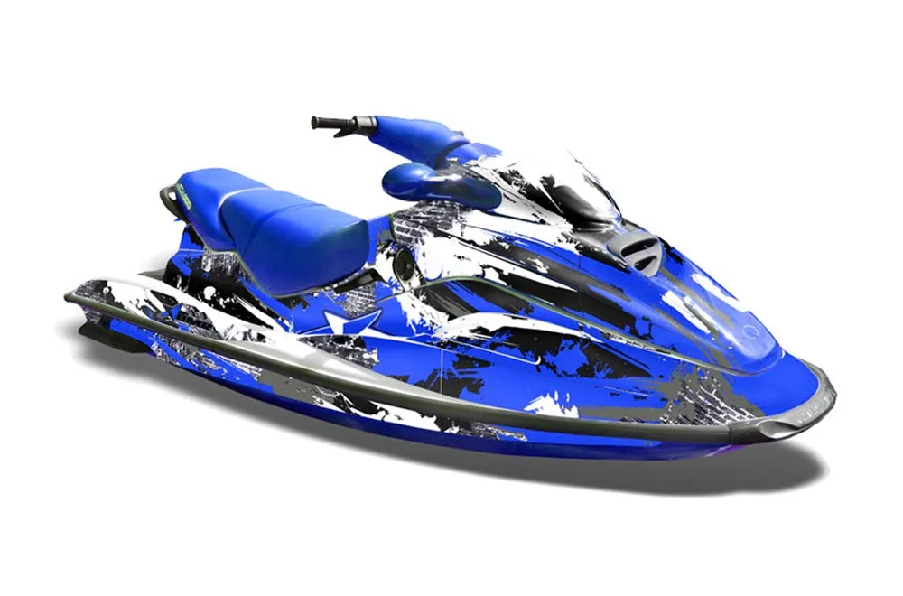 Sea Doo Bombardier GTX Siege Avant Jet Ski Graphic Kit 1996-1999 Street Star Blue