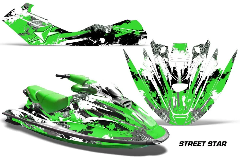 Sea Doo Bombardier GTX Siege Avant Jet Ski Graphic Kit 1996-1999 Street Star Green