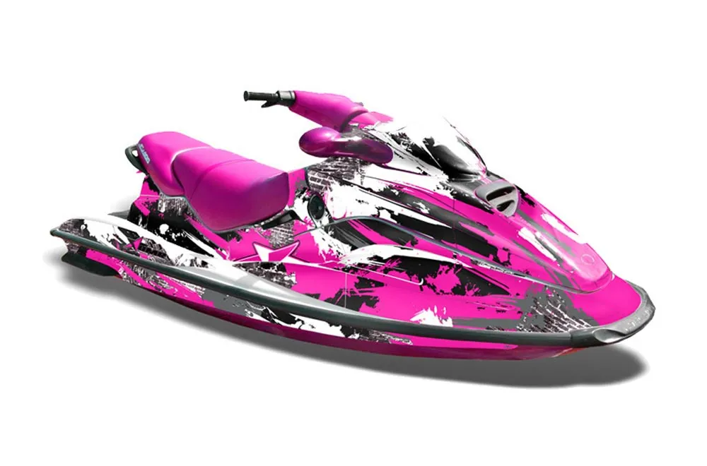 Sea Doo Bombardier GTX Siege Avant Jet Ski Graphic Kit 1996-1999 Street Star Pink