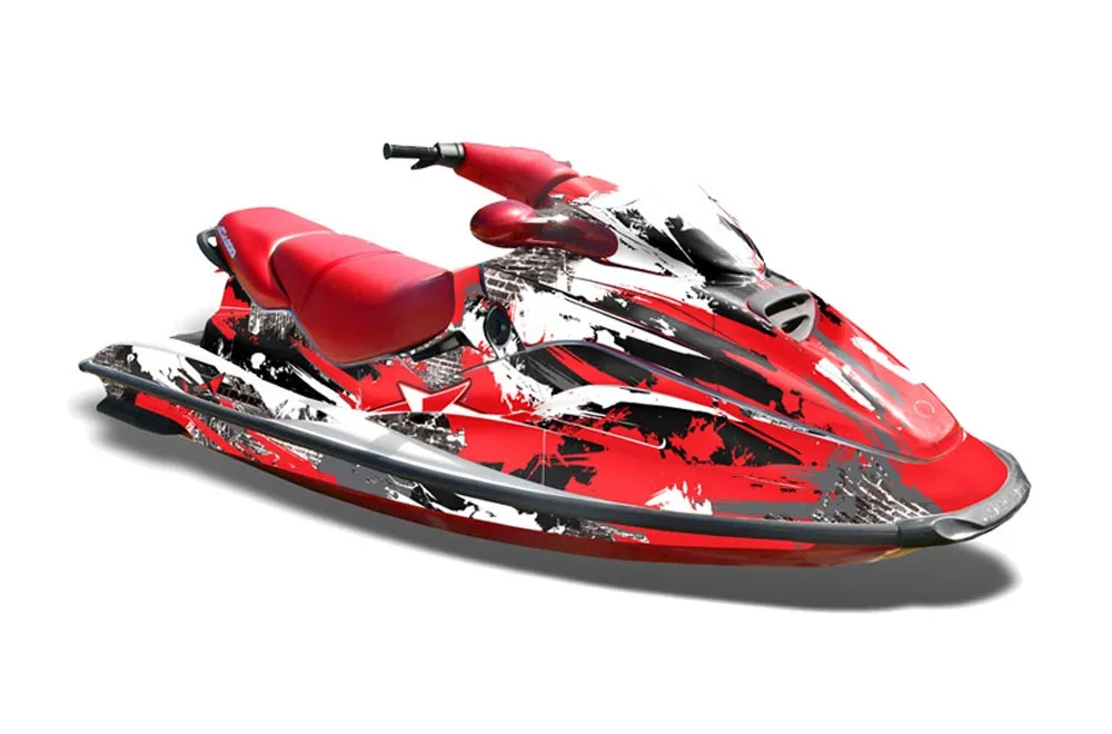 Sea Doo Bombardier GTX Siege Avant Jet Ski Graphic Kit 1996-1999 Street Star Red