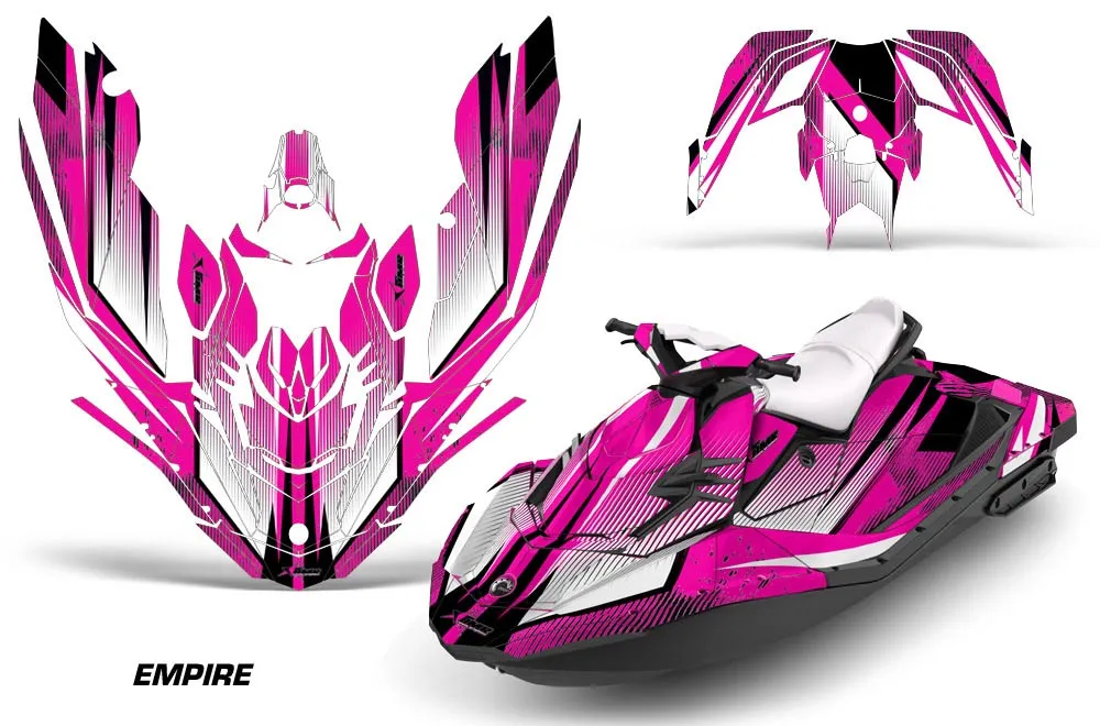 Sea Doo Bombardier Spark (2 UP) Jet Ski Graphic Kit 2014-2016 Empire Pink