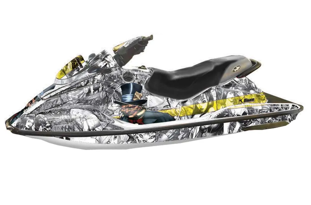 Sea Doo Bombardier GSX Jet Ski Graphic Kit - 1996-1999 Mad Hatter Yellow