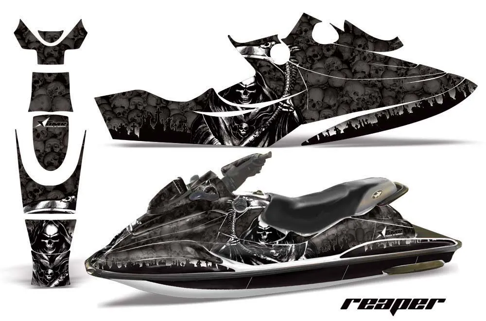 Sea Doo Bombardier GSX Jet Ski Graphic Kit - 1996-1999 Reaper Black