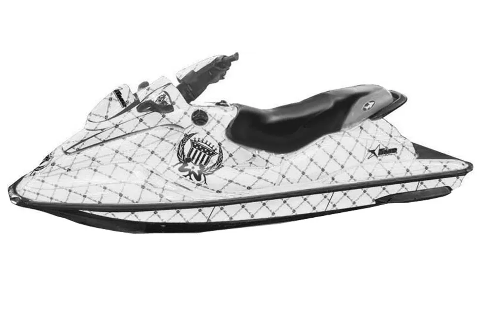 Sea Doo Bombardier GSX Jet Ski Graphic Kit - 1996-1999 Silver Star - Reloaded White