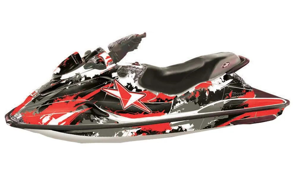 Sea Doo Bombardier GSX Jet Ski Graphic Kit - 1996-1999 Street Star Red