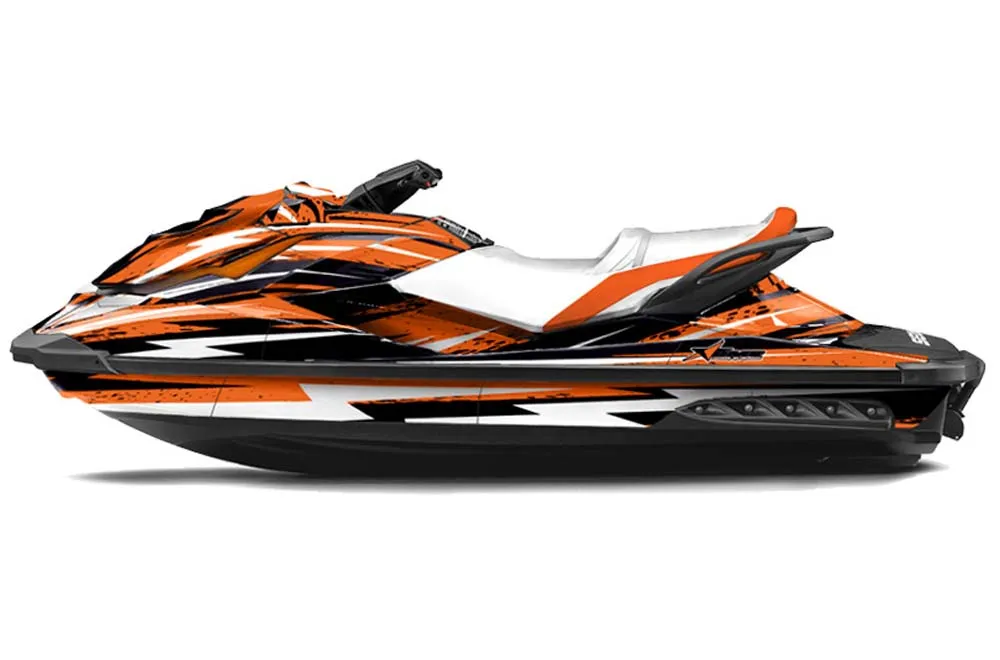 Sea Doo GTI / GTR / GTS Sitdown Jet Ski Graphic Kit - 2011-2019 Attack Orange