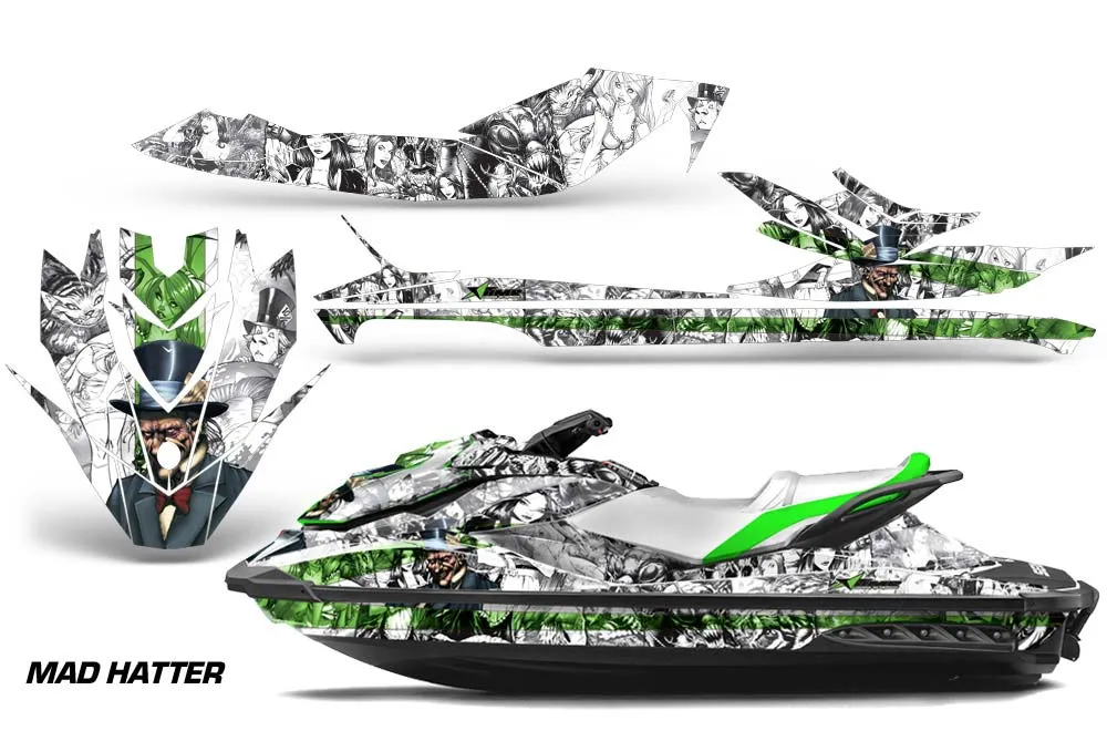 Sea Doo GTI / GTR / GTS Sitdown Jet Ski Graphic Kit - 2011-2019 Mad Hatter White