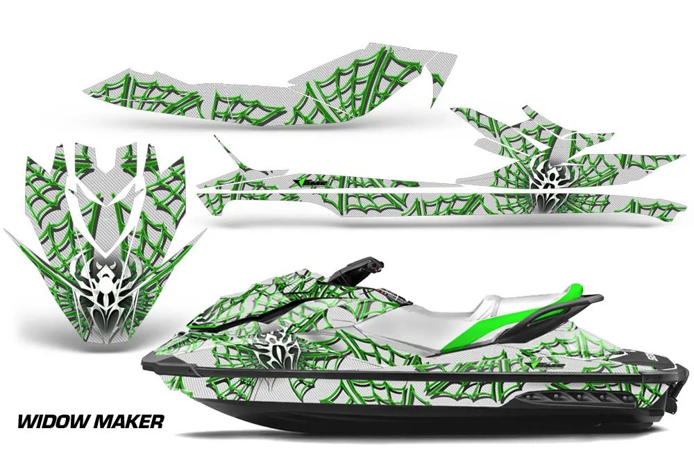 Sea Doo GTI / GTR / GTS Sitdown Jet Ski Graphic Kit - 2011-2019 Widow Maker Green
