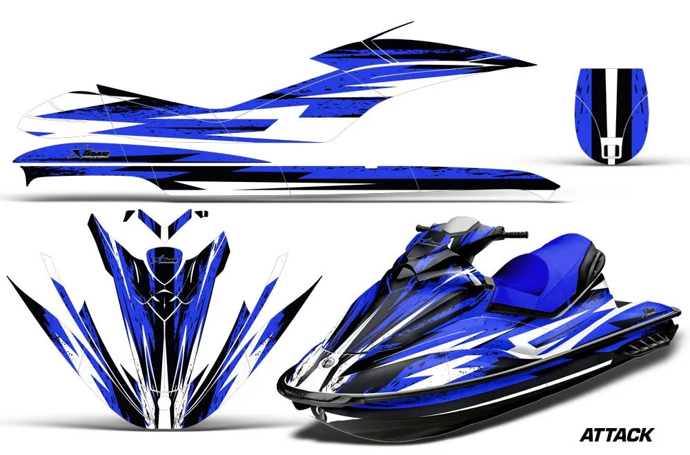 Sea Doo GTI Sitdown Jet Ski Graphic Kit 2006-2010 Attack Blue