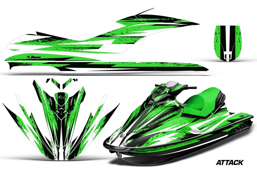 Sea Doo GTI Sitdown Jet Ski Graphic Kit 2006-2010 Attack Green