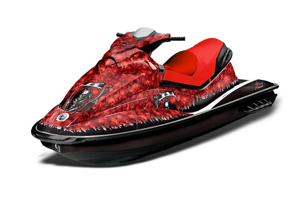 Sea Doo GTI Sitdown Jet Ski Graphic Kit 2006-2010 Reaper Red
