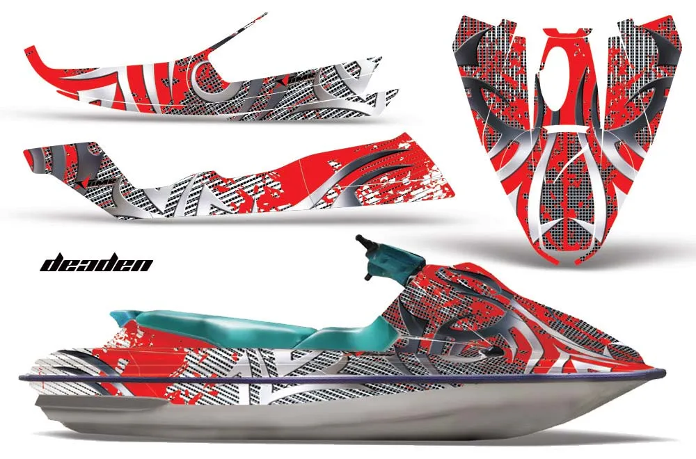 Sea Doo Bombardier GTS Jet Ski Graphic Kit - 1992-1997 Deaden Red