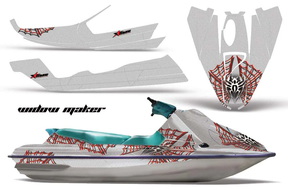 Sea Doo Bombardier GTS Jet Ski Graphic Kit - 1992-1997 Widow Maker Red