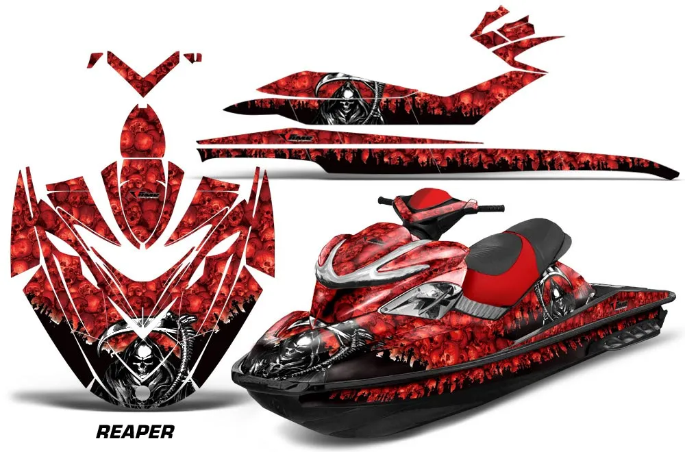 Sea Doo RXP Sitdown Jet Ski Graphic Kit 2004-2011 Reaper Red
