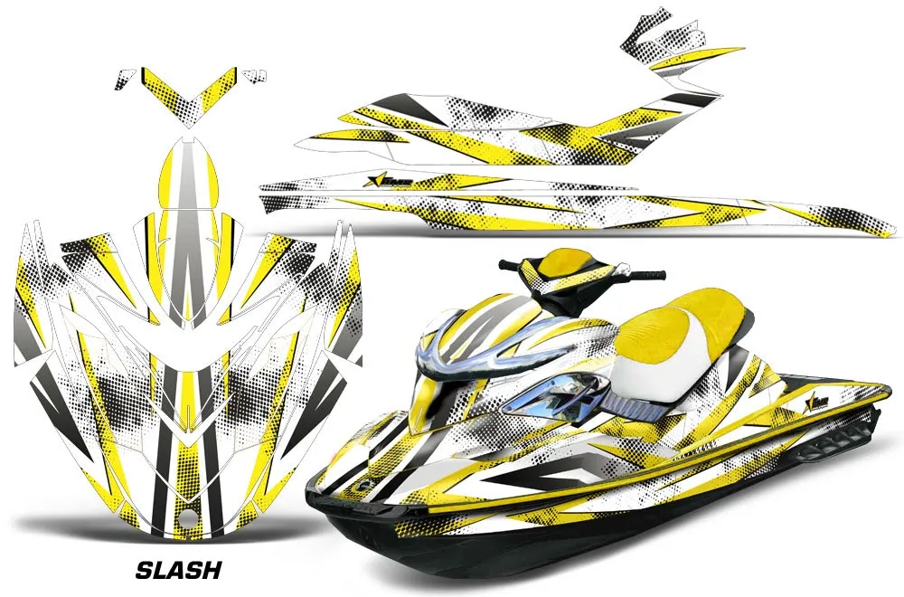 Sea Doo RXP Sitdown Jet Ski Graphic Kit 2004-2011 Slash Yellow
