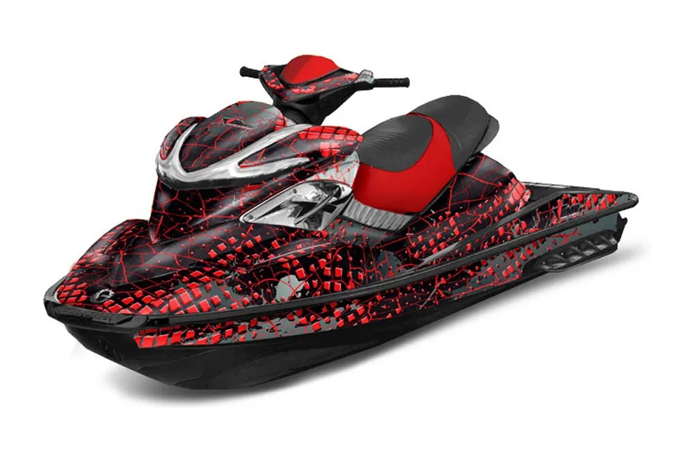 Sea Doo RXP Sitdown Jet Ski Graphic Kit 2004-2011 Swift Red