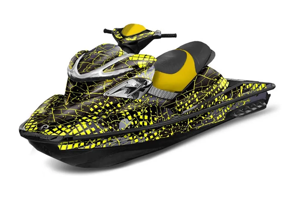 Sea Doo RXP Sitdown Jet Ski Graphic Kit 2004-2011 Swift Yellow