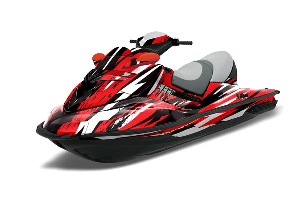 Sea Doo RXT Sitdown Jet Ski Graphic Kit 2005-2009 Attack Red