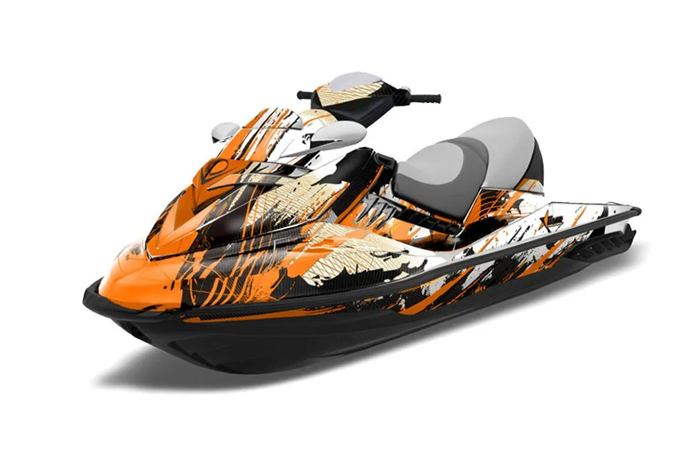 Sea Doo RXT Sitdown Jet Ski Graphic Kit 2005-2009 Carbon X Orange