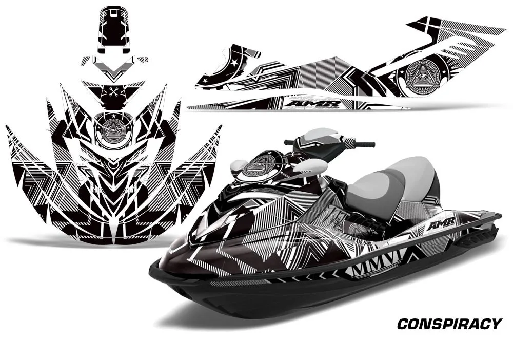 Sea Doo RXT Sitdown Jet Ski Graphic Kit 2005-2009 Conspiracy White