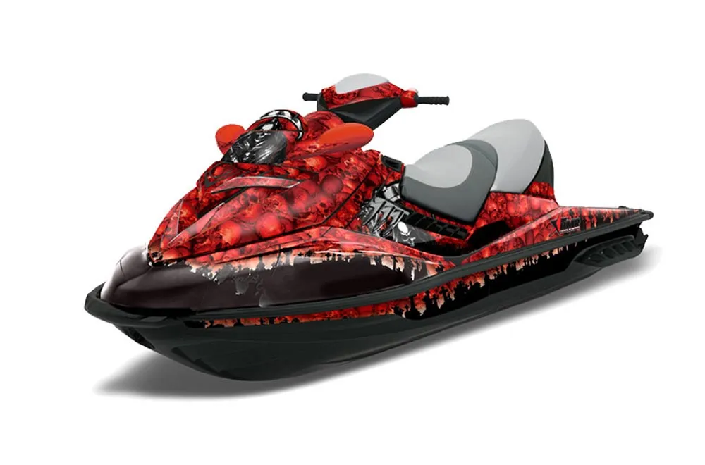 Sea Doo RXT Sitdown Jet Ski Graphic Kit 2005-2009 Reaper Red