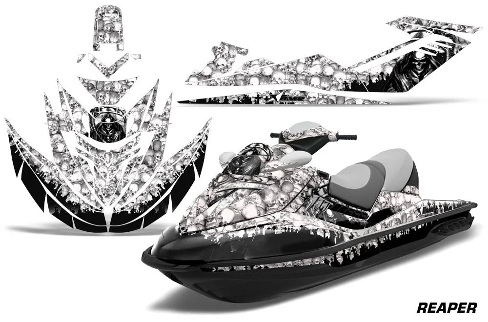 Sea Doo RXT Sitdown Jet Ski Graphic Kit 2005-2009 Reaper White