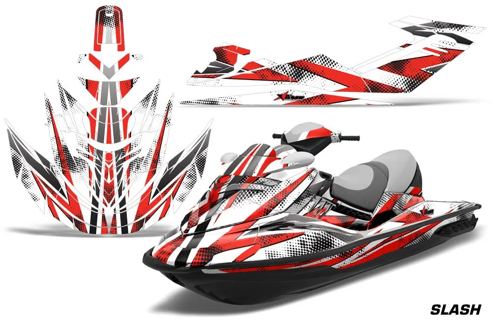 Sea Doo RXT Sitdown Jet Ski Graphic Kit 2005-2009 Slash Red