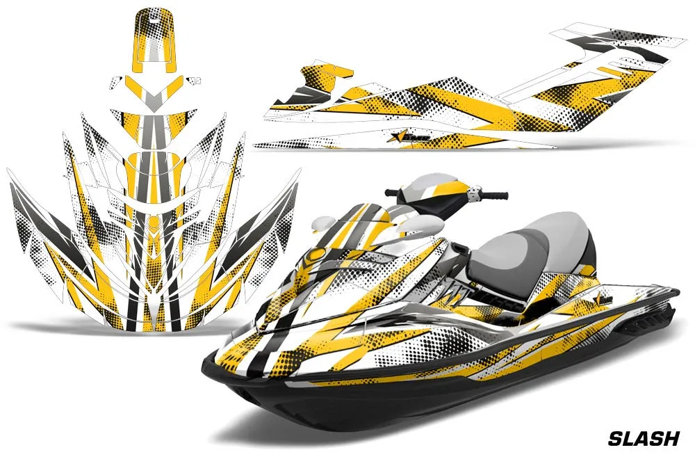 Sea Doo RXT Sitdown Jet Ski Graphic Kit 2005-2009 Slash Yellow