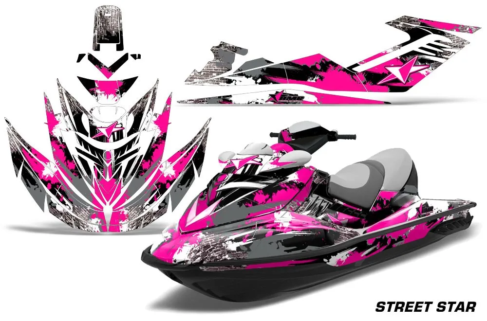 Sea Doo RXT Sitdown Jet Ski Graphic Kit 2005-2009 Street Star Pink