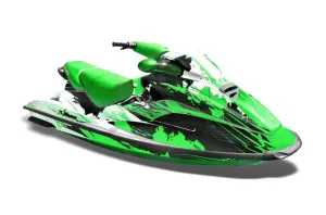 Sea Doo Bombardier GTX Siege Avant Jet Ski Graphic Kit 1996-1999 Carbon X Green