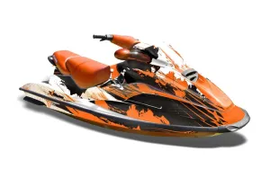 Sea Doo Bombardier GTX Siege Avant Jet Ski Graphic Kit 1996-1999 Carbon X Orange
