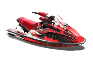 Sea Doo Bombardier GTX Siege Avant Jet Ski Graphic Kit 1996-1999 Carbon X Red