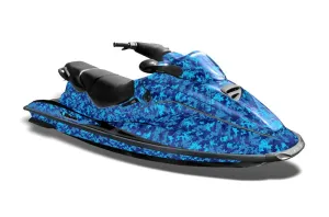 Sea Doo Bombardier GTX Siege Avant Jet Ski Graphic Kit 1996-1999 Digi Camo Blue