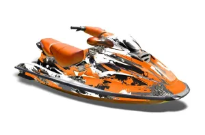 Sea Doo Bombardier GTX Siege Avant Jet Ski Graphic Kit 1996-1999 Street Star Orange