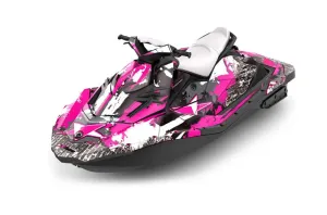 Sea Doo Bombardier Spark (2 UP) Jet Ski Graphic Kit 2014-2016 Street Star Pink