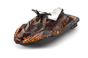 Sea Doo Bombardier Spark (2 UP) Jet Ski Graphic Kit 2014-2016 Swift Orange