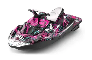 Sea Doo Bombardier Spark (3 UP) Jet Ski Graphic Kit 2015-2018 Frenzy Pink