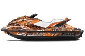 Sea Doo GTI / GTR / GTS Sitdown Jet Ski Graphic Kit - 2011-2019 Deaden Orange