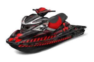 Sea Doo RXP Sitdown Jet Ski Graphic Kit 2004-2011 Meltdown Red