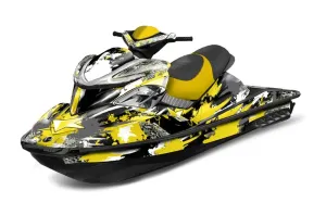 Sea Doo RXP Sitdown Jet Ski Graphic Kit 2004-2011 Street Star Yellow