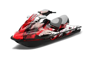 Sea Doo RXT Sitdown Jet Ski Graphic Kit 2005-2009 Carbon X Red