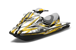 Sea Doo RXT Sitdown Jet Ski Graphic Kit 2005-2009 Slash Yellow