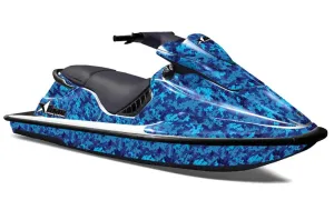 Sea Doo XP Bombardier Jet Ski Graphic Kit - 1994-1996 Digi Camo Blue