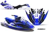 Sea Doo Bombardier GTX Siege Avant Jet Ski Graphic Kit 1996-1999 Carbon X Blue
