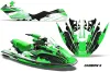 Sea Doo Bombardier GTX Siege Avant Jet Ski Graphic Kit 1996-1999 Carbon X Green